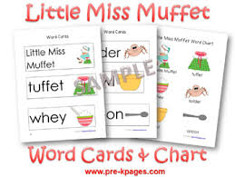 Little Miss Muffet Nursery Rhyme Activities