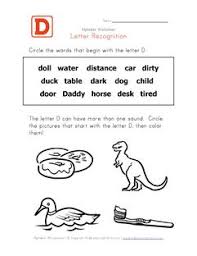 Letter D Words Alphabet Recognition Page Alphabet Recognition Word Recognition Letter Recognition