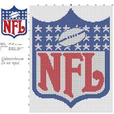 National Football League Nfl Logo Free Cross Stitch Pattern 94 X 121 Stitches 3 Dmc Threads Cross Stitch Patterns Cross Stitch Stitch Patterns