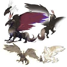 Final Fantasy The 4 Heroes Of Light Gryps Creature Art Fantasy Fantasy Creatures