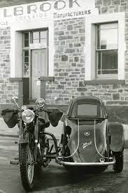 Tilbrook Motorcycle With Sidecar In Front Of The Now Rising Sun Inn Classic Motorcycles Motorcycle Sidecar Sidecar