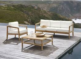 Garten Couchtisch Aus Kunstharzgeflecht Und Massivem Akazienholz Maupiti Maisons Du Monde Gartensofa Teak Outdoor Sofa