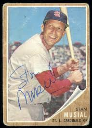 But stan musial played baseball the right way. Sold Price 1962 Topps Stan Musial Signed Baseball Card July 2 0120 8 00 Pm Edt