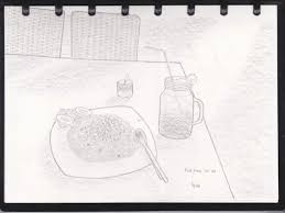 Rest Area 102 Tol Cipali Nasi Goreng Kenangan Perjalanan Gambar Pensil Sketsa Gambar