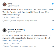 Check spelling or type a new query. Michael B Jordan Defends His Dragon Ball Z And Naruto Fandom Fanfest