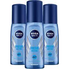 nivea deodorant erkek fresh active pump sprey 75 ml x3 fiyati