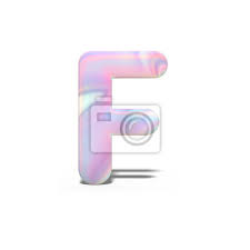 Inspiring letter f logo illustrations for download now · related logo designs · alphabets logo · letter b logo · letter c logo · letter d logo · letter e logo · letter . Abstract 3d Capital Letter F In Bright Holographic Design Realistic Fototapete Fototapeten Funkenbildung Metallic Schlauchboot Myloview De