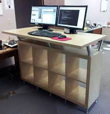 Ikea Hack Ikea Standing Desk Diy Standing Desk Office Furniture Standing Desk