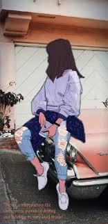 Sitting On A Car Soyut Sanat Komik Seyler Sanat