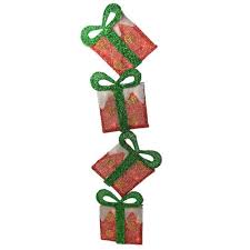 44 Pre Lit Red And Green Flat Stacked Gift Box Outdoor Christmas Decor Gift Boxes Decoration Outdoor Christmas Decorations Outdoor Christmas
