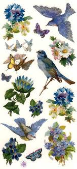 Stickers Seals Floral Stickers Vintage Birds Vintage Printables