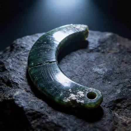 A bracelet with a precision drill hole, found 70,000 years ago in a  Siberian cave. The Russian Academy of Sciences confirmed the hole could  only have been made with high-speed rotary drilling