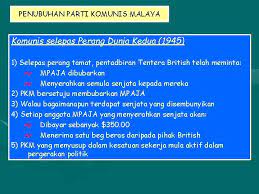 (b) penubuhan parti komunis malaya (pkm). Bab 3 Bagaimana Komunisme Boleh Masuk Ke Negara
