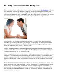 Best dating sites for over 40 1 ; 60 Catchy Username Ideas For Dating Sites