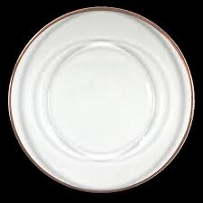 Plus the jay companies 1875015 13 clear glass charger plate with gold weave rim. Rose Gold Rimmed Charger Plate Hire Dress It Yourself