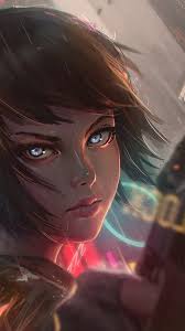 Free anime cell phone wallpapers. Cyberpunk Anime Girl Smartphone Wallpapers Wallpaper Cave