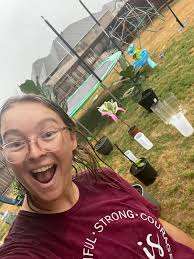 Collecting rainwater for plants during street flooding