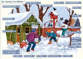 Der Garten Im Winter Aprender Alemao Alemao Lingua Alema