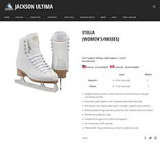Jackson Ultima Gam G0100 Stella Womens White Figure Ice Skates Adult 5
