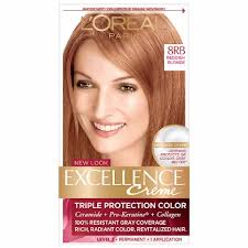 If you're ready to take the plunge into permanent change, take a excellence creme 3 natural darkest brown hair dye + 28 shades. L Oreal Paris Excellence Creme 8rb Reddish Blonde Hair Color Kit 1 Ct Fry S Food Stores