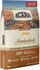 Amazon Com Acana Dry Cat Food Meadowlands Chicken Turkey Fish And Cage Free Eggs 10lb Pet Supplies