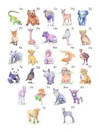 This Item Is Unavailable Etsy Abc Print Abc Wall Art Watercolor Animals