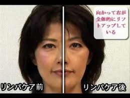 リンパケアの小顔 リフトアップ 顔半分比較 顔 美容 リンパ