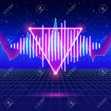 Retro Gaming Neon Background With Music Wave Royalty Free Cliparts Vectors And Stock Illustration Image 55144231 Retrowave, neon, digital art, retro style, sky, sun, 80s, neon art. retro gaming neon background with music wave