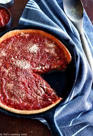 Chicago Style Deep Dish Pizza Del S Cooking Twist Recipe Deep Dish Pizza Recipe Chicago Style Deep Dish Pizza Deep Dish Pizza