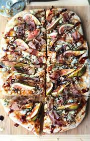 Grilled Flatbread With Fig Blue Cheese And Prosciutto Recipe Recipe Grilled Pizza Recipes Grilled Flatbread Food