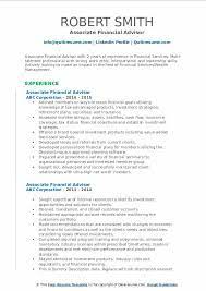 Develop financial planning strategies and alternative planning recommendations that meet client goals. Financial Advisor Resume Samples Qwikresume