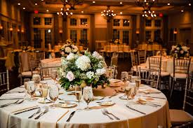 Love These Low Centerpieces On The Round Ballroom Table For This Wedding Reception The Colors Glow I Round Table Centerpieces Marquee Wedding Low Centerpieces