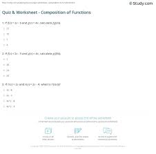 Composition Of Functions Worksheet Promotiontablecovers