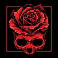 Red Skull Roses Logo Premium Vector Premium Vector Freepik Vector Logo Flower Cartoon Red Skull Illustration Tattoo Graphic Skull Art