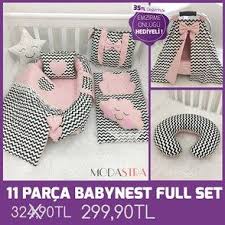modastra baby nest siyah zigzagli pudra 11 parca full baby nest set bebek bebek tasiyicilari emzirme