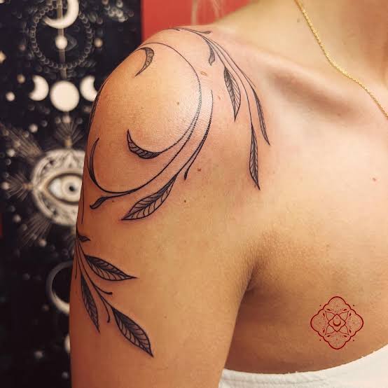 Botanical leaf wrap tattoo for Kirstie Burns 🍂 Done at studioxiiigallery magnumtattoosupplies.uk • • • • • • • • • • • • • • • • | Studio XIII Gallery