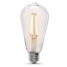 Shop unique, modern lighting & accessories only from west elm®. Feit Electric 60w Equivalent Warm White 2100k St19 Dimmable Clear Glass Filament Vintage The Home Depot Canada