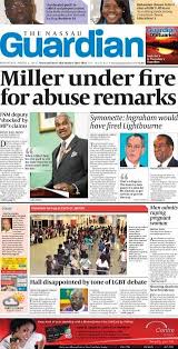 Front Page Of The News Section Of The Nassau Guardian The Bahamas Oldest Newspaper Nassau Guardian Old Newspaper