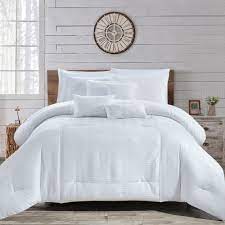 King comforter duvet insert white by utopia bedding. Hgmart Bedding Comforter Set Bed In A Bag 7 Piece Luxury Microfiber Bedding Sets Oversized Bedroom Comforters King Cal King Size White Walmart Com Walmart Com