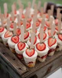 Strawberry Shortcake In A Cup Shortcake Party Shower Food Food