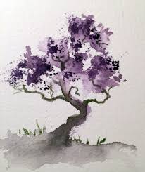 Bonsai Tree These Little Bonsai Tree Paintings Are A Simple Way To Begin Learning Watercolor They Can Bonsai Tree Painting Watercolor Projects Watercolor Art