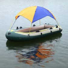 The colorado xt inflatable personal pontoon fishing boat offers huge storage capacity; Campfine 4 5 Person Inflatable Boat Sun Umbrella Sailing Awning Roof Fishing Tent