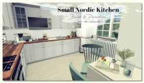 A zip file that contains the render, the pack art, the logo and the icon of the pack. Small Nordic Kitchen For The Sims 4 Spring4sims Sims 4 Kitchen Nordic Kitchen Sims 4 Cc Furniture Living Rooms