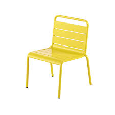 Chaise Enfant En Metal Jaune Fun Summer Maisons Du Monde Metallstuhle Stuhle Gartenstuhle
