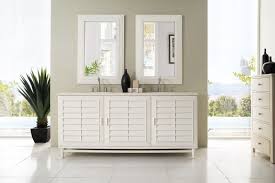 The custom white oak, floating vanity was stained pure black and the countertop is an engineered. Portland 72 Double Sink Bathroom Vanity Cabinet Cottage White Finish Double Matching Mirr White Vanity Bathroom Cottage White Bathrooms Bathroom Furniture
