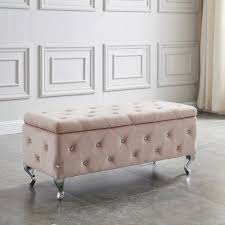 Luxurious Master Bedroom Refresh Storage Bench Storage Ottoman Tufted Storage Ottoman