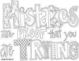 Mistakes Are Proof That You Are Trying Quote Coloring Pages All Quotes Colouring Pages