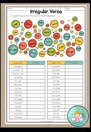 irregular verbs past simple worksheet unterrichtsmaterial in den fachern englisch irreg lecciones de gramatica ejercicios de ingles ensenanza de ingles