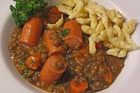 Linsen Original Schwabisch Ein Tolles Rezept Aus Der Kategorie Gemuse Bewertungen 147 Durchschnitt O 4 Linsen Mit Spatzle Hauptspeise Schwabische Linsen