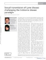 Pdf Sexual Transmission Of Lyme Disease Challenging The Tickborne Disease Paradigm